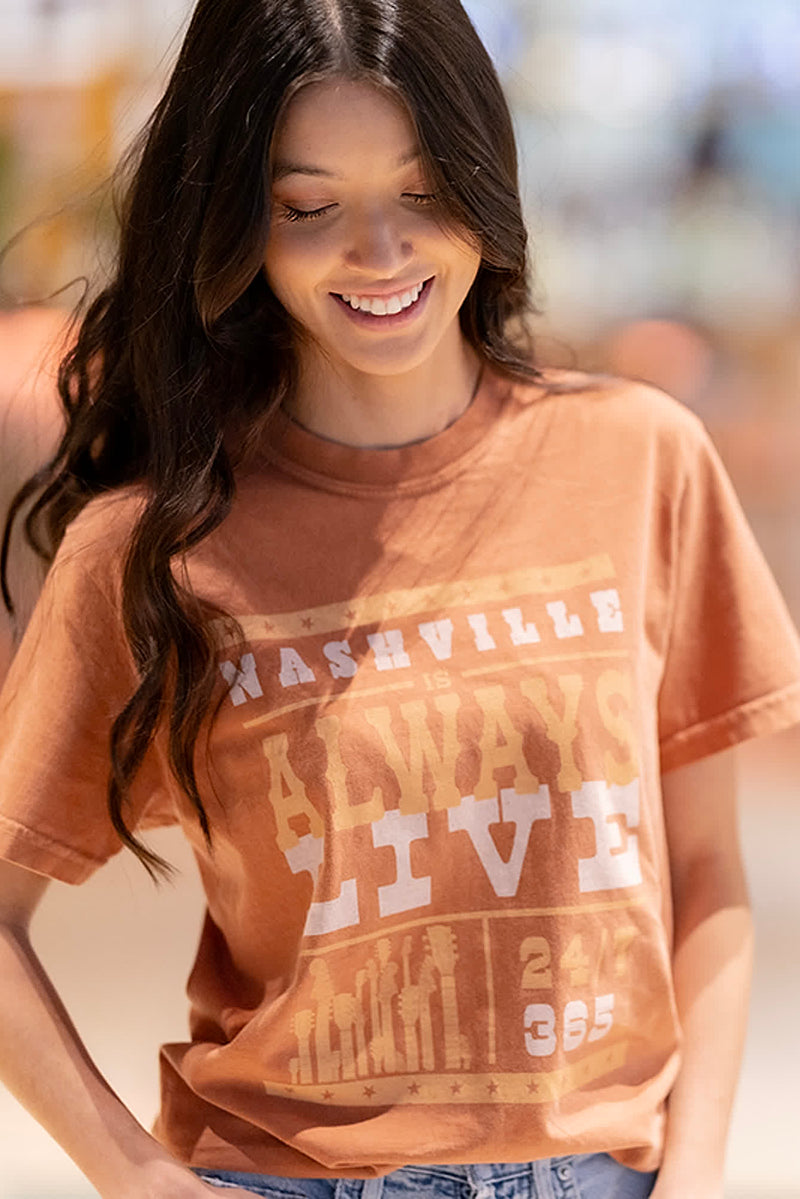 Always Live Tee [Whiskey]
