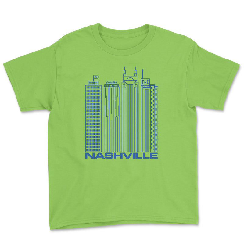 Lime Tall Buildings Toddler Tee