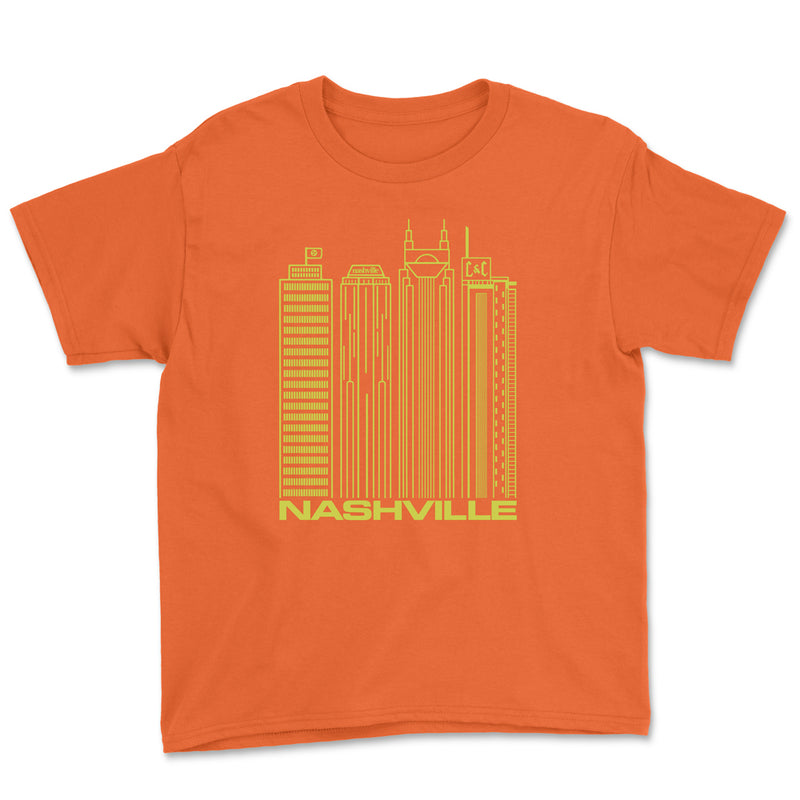 Orange Tall Buildings Toddler Tee